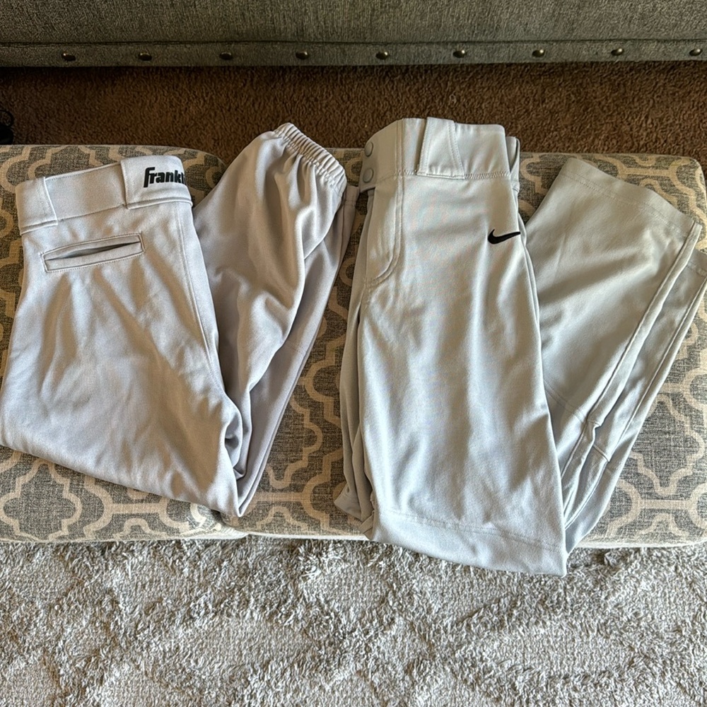 Nike baseball pants and Franklin baseball pants youth XL